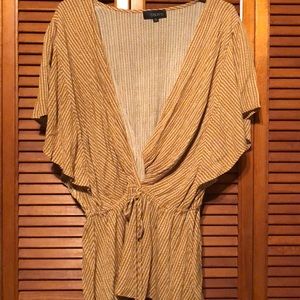 Mustard brown colored open top